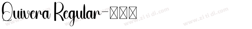 Quivera Regular字体转换